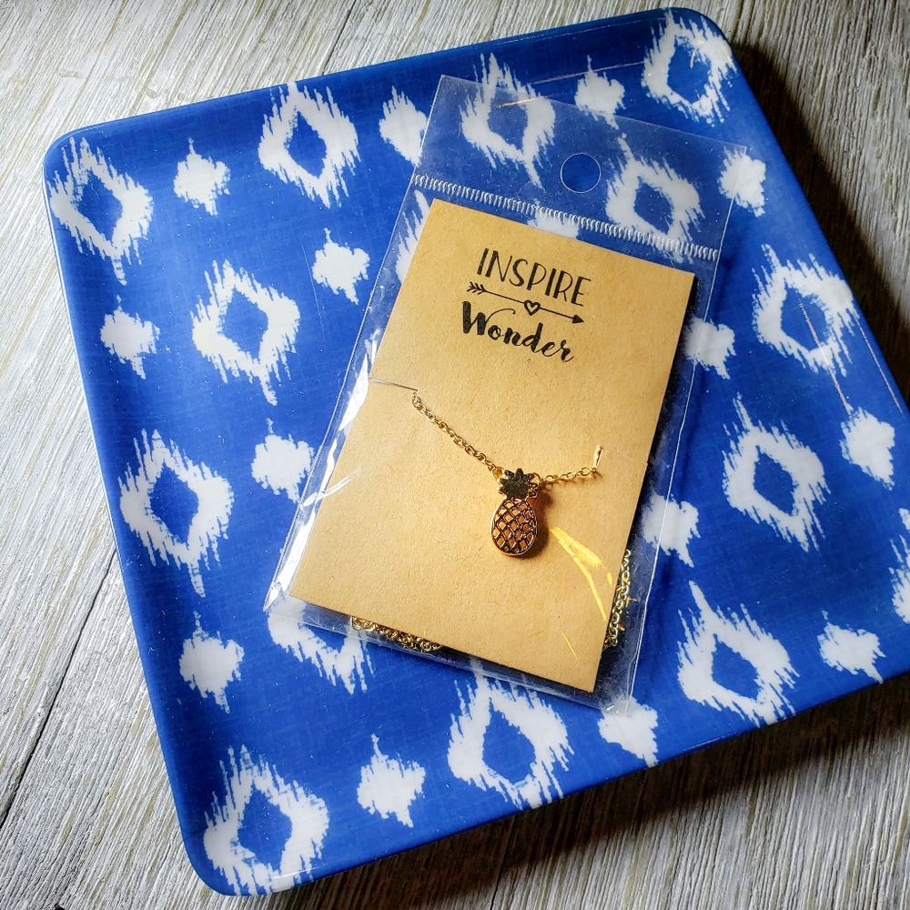 Pineapple Minimalist Boho Gold Necklace